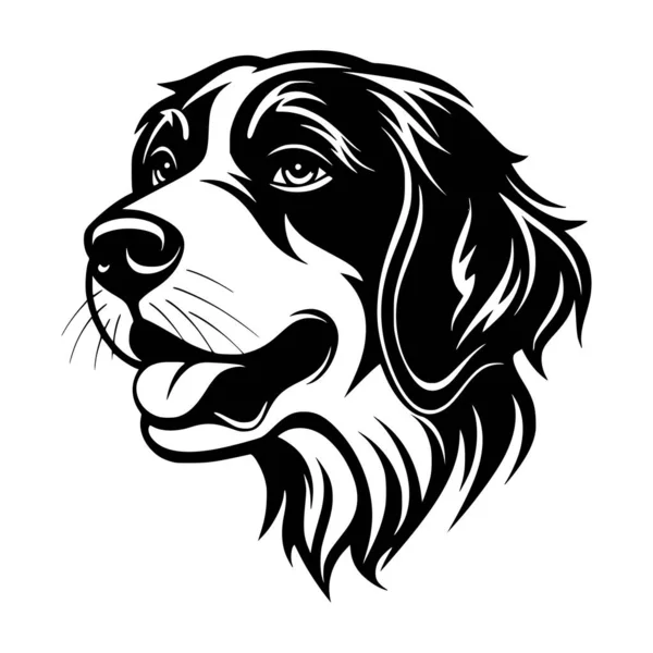 Pes Hlava Zvíře Pro Logo Jednoduchá Ilustrace — Stockový vektor