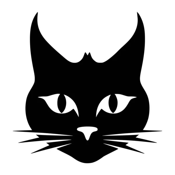 ロゴのための猫のヘッド ペット動物のイラスト — ストックベクタ
