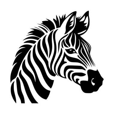 Zebra vahşi hayvan illüstrasyonu logo veya maskot için
