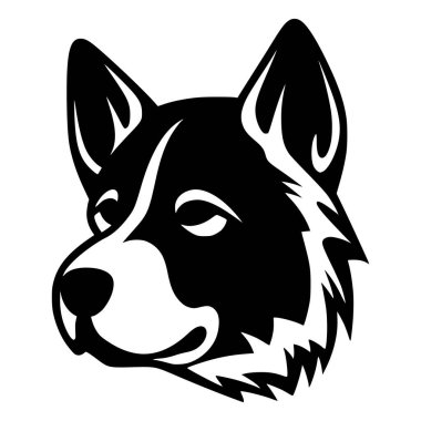 Logo ya da maskot için köpek kafası çizimi
