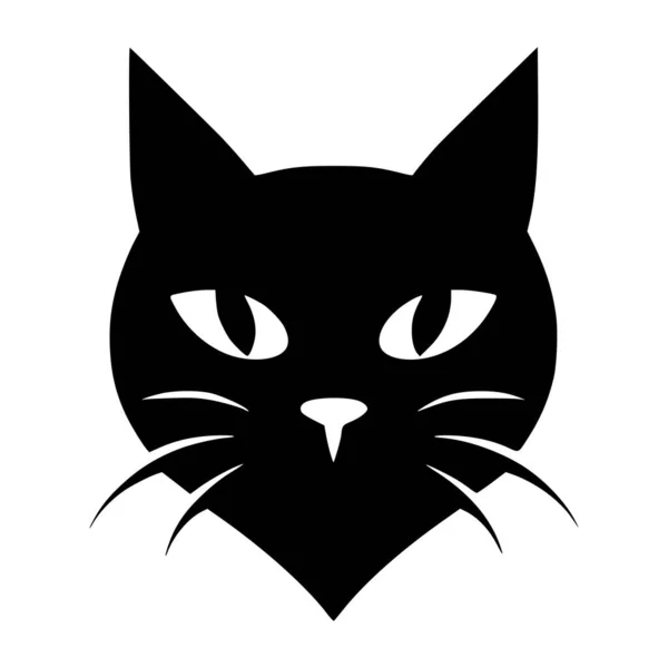 Pet Animal Logo Mascot Cute Cat Head Illustration — Stock Vector