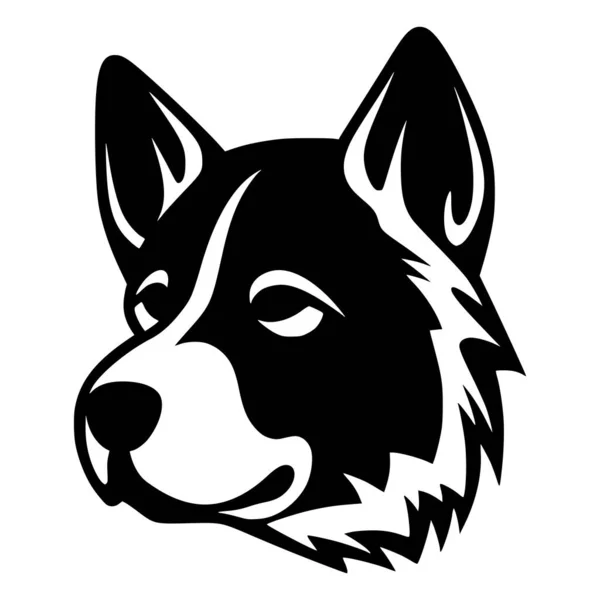 ロゴやマスコットのための犬のヘッドイラスト — ストックベクタ