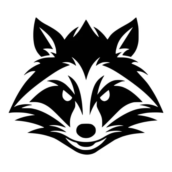Raton Laveur Animal Sauvage Logo Mascotte Illustration Simple — Image vectorielle