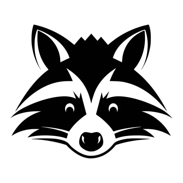 Cute Raccoon Animal Logo Mascot — Stock Vector