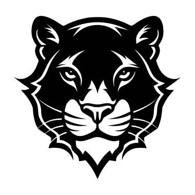 Kara Panter vahşi hayvan maskotu veya logosu