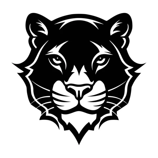 Schwarzer Panther Wildtier Für Maskottchen Oder Logo — Stockvektor