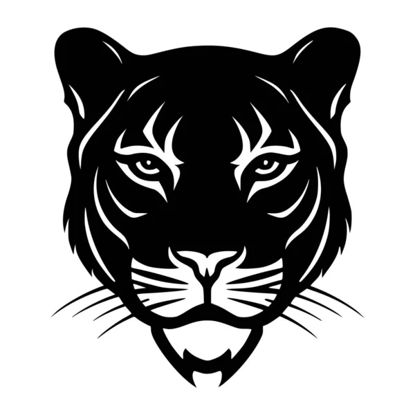Cabeça Pantera Logotipo Animal Selvagem Mascote — Vetor de Stock