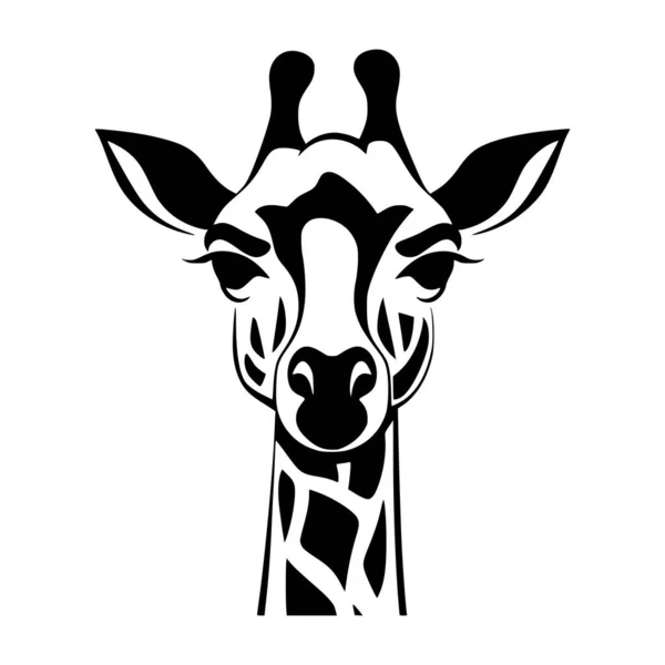 Żyrafa Ssak Zwierzę Ilustracja Symbolu Logo Lub Maskotka — Wektor stockowy