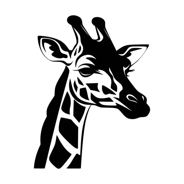 Jednoduchá Ilustrace Žirafního Zvířete Pro Logo Nebo Maskota — Stockový vektor