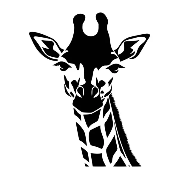 Иллюстрации Жирафа Логотипа Талисмана — стоковый вектор