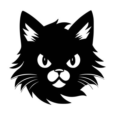 Sevimli kedi yavrusu hayvan logosu ya da maskotu çizimi