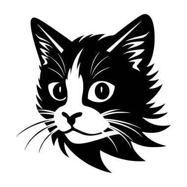 Maskot ya da sembol için kedi yavrusu memelisi çizimi