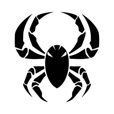 Maskot veya sembol için tarantula örümceği siyah illüstrasyon
