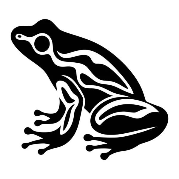 Groda Logotyp Amfibiedjur Silhuett Bra Användning För Maskot — Stock vektor