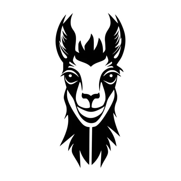 Llama Cabeça Animal Selvagem Ilustração Para Símbolo Logotipo — Vetor de Stock
