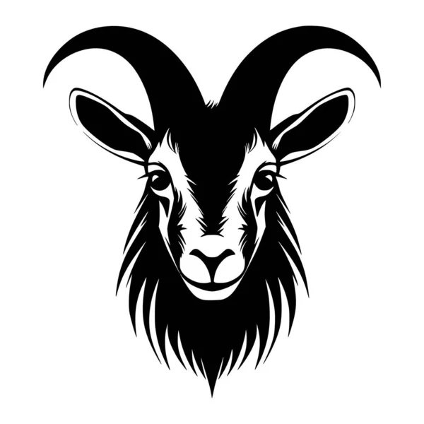 Элегантная Овечья Коза Животных Иллюстрация Логотипа Талисмана — стоковый вектор