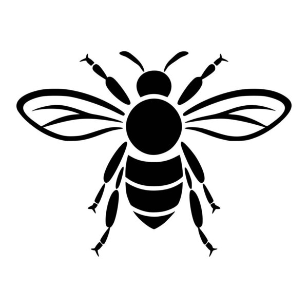 Силуэт пчелиного насекомого для иллюстрации логотипа или талисмана
