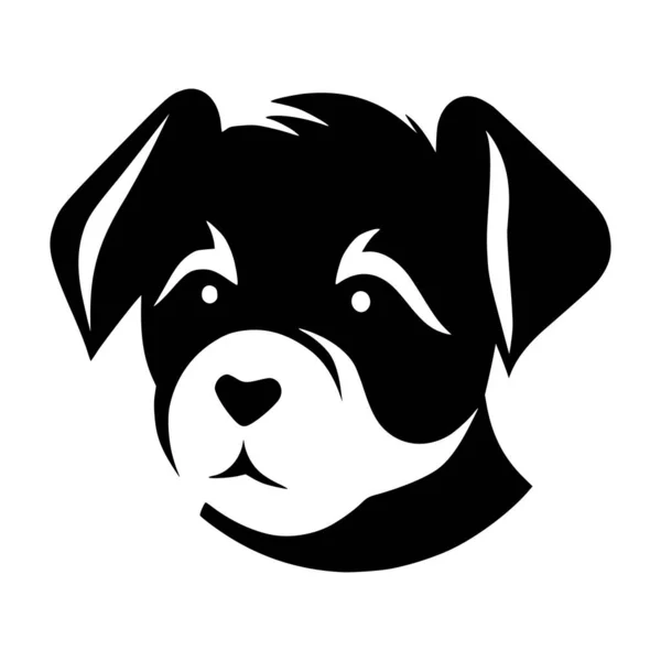 Chien Chiot Tête Animal Illustration Pour Logo Mascotte — Image vectorielle