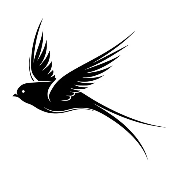 Slikken Vogel Dier Vliegen Silhouet Voor Logo Mascotte — Stockvector