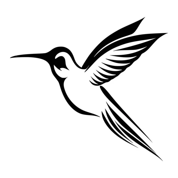 Kolibrie Dier Vliegen Hand Tekening Illustratie Voor Logo Mascotte — Stockvector