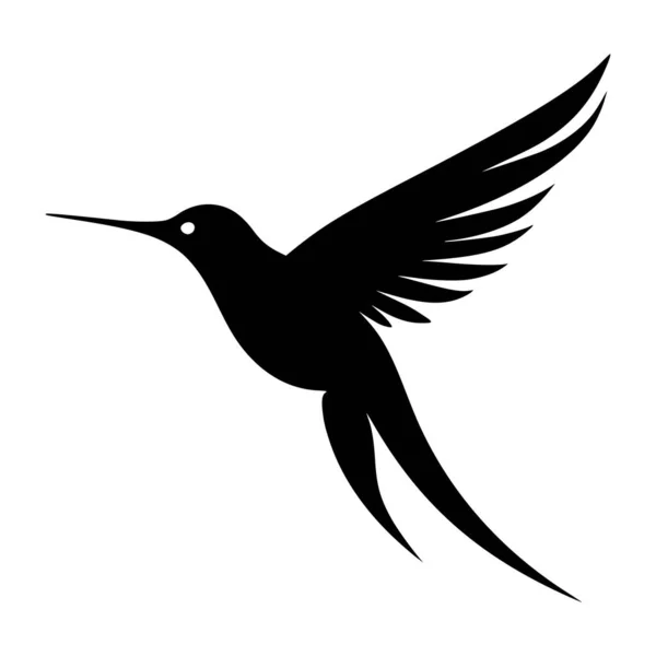 Kolibrie Logo Pluimvee Dier Vliegen Pose Symbool — Stockvector