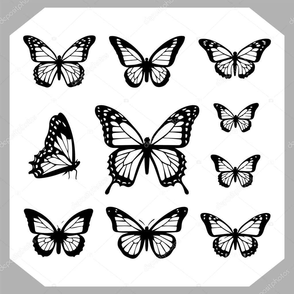 Graceful butterfly silhouette classic and modern art, Butterfly silhouette tattoo ideas elegant and timeless designs