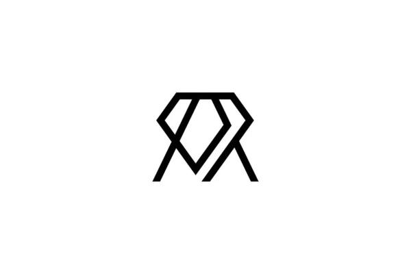 Luxe Letter Diamond Logo Design — Stockvector
