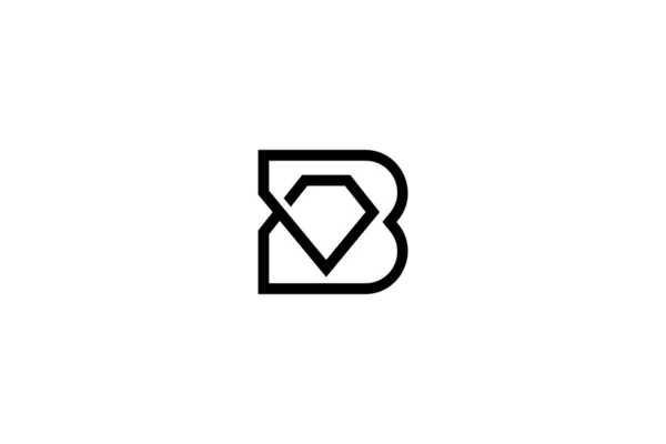 Moderne Letter Diamond Logo Design — Stockvector