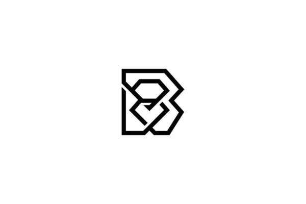Végtelen Levél Diamond Logo Design — Stock Vector