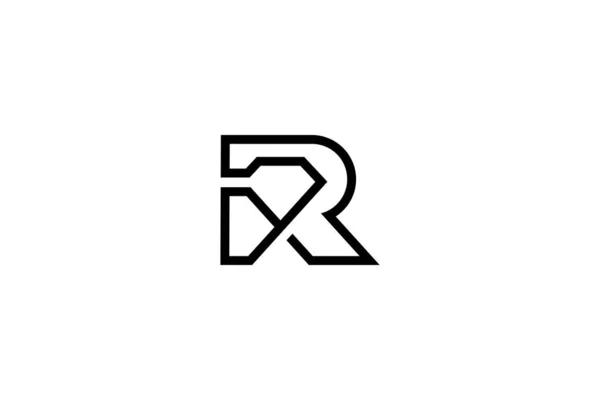 Abstrakt Bokstav Diamond Logo Design — Stock vektor