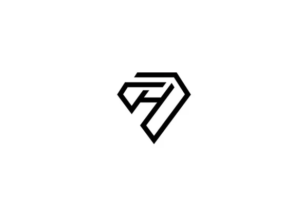 Eenvoudige Letter Diamond Logo Design — Stockvector