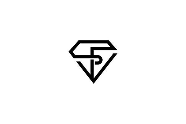 简单字母F钻石标志设计 — 图库矢量图片