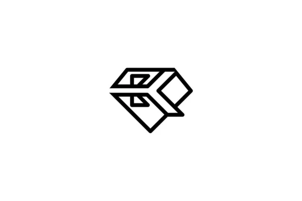 Diamond Logo Design Betűtípus — Stock Vector
