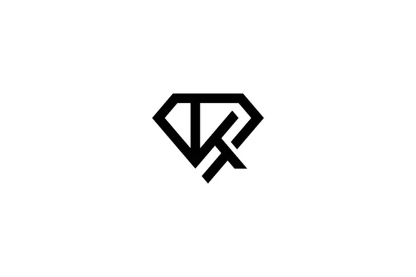 Lettre Minimale Diamond Logo Design — Image vectorielle