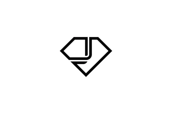 Letra Simple Diamond Logo Design — Archivo Imágenes Vectoriales