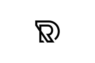  Harf RD veya DR Logo Tasarım Vektörü 