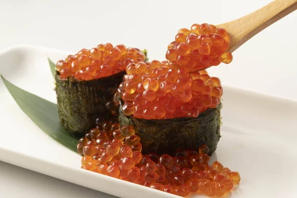 Japanese Delicious Salmon Roe Sushi Stock Photo by ©keiphoto 640577160