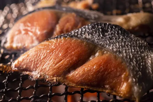 stock image Fresh and delicious grilled salmon