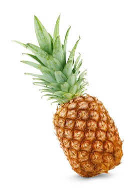 Beyaz arka planda taze bir ananas.