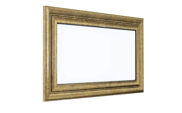 Blanco Frame Witte Muur Render — Stockfoto