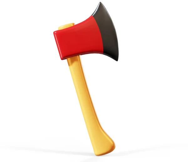 Old Rusty Axe Isolated Yellow Background Render — Stock Photo, Image