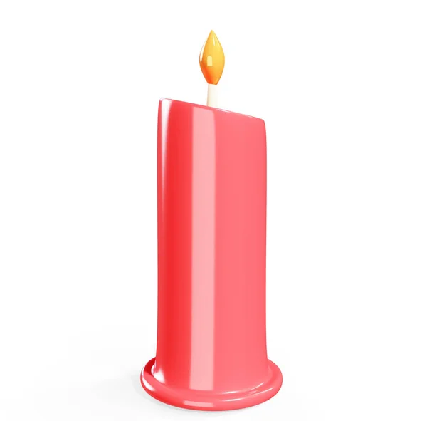 Kopieren Sie Kerzenständer Mit Kerzen Auf Der Weißen Oberfläche Darstellung — Stockfoto