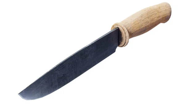 Μαχαίρι Από Ανοξείδωτο Ατσάλι Λευκό Φόντο Render — Φωτογραφία Αρχείου