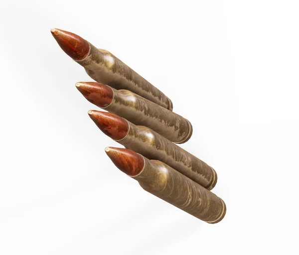 Bullets Row Rendering — Stock Photo, Image
