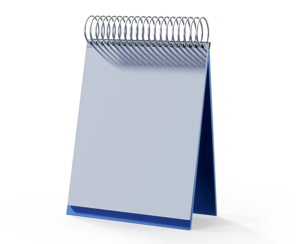 Pequeño Diario Blanco Clipped Notebook Ilustración Render —  Fotos de Stock