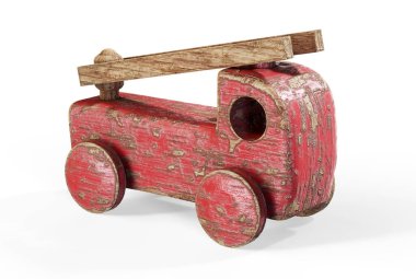 gerçekçi 3d render ahşap oyuncaklar