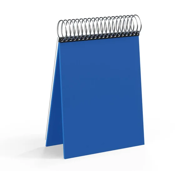 Pequeño Diario Blanco Clipped Notebook Ilustración Render —  Fotos de Stock