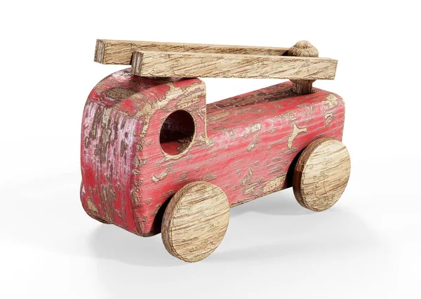 Realistyczne Renderowanie Drewnianych Zabawek — Zdjęcie stockowe