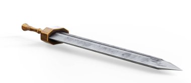 3d render of dirk knife isolated on white