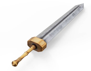 3d render of dirk knife isolated on white